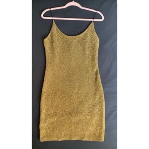 Forever 21 gold glitter dress